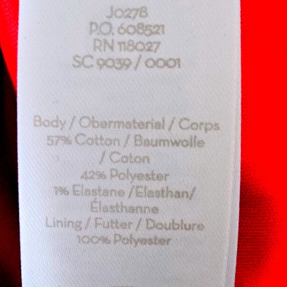 Boden NWT Polperro Ottoman Dress Navy Blue Red Sheath Pencil  8 Office Preppy - Picture 13 of 13